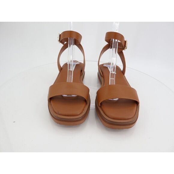 Steve Madden Tristian Sandals Womens 10M Brown Leather Ankle Strap Flatform Shoe - Picture 3 of 11